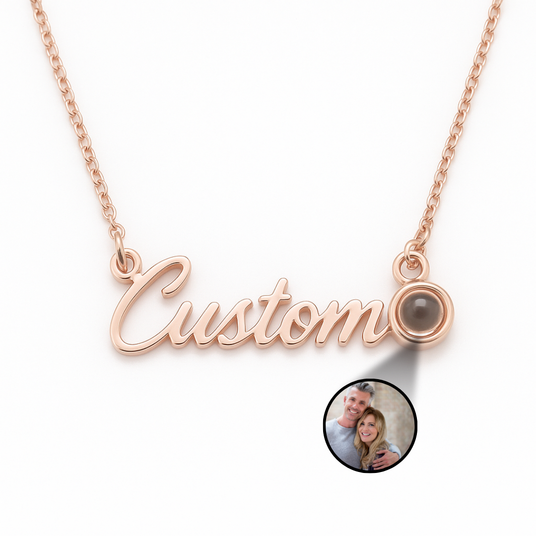 Personalized Necklace with Name and Photo