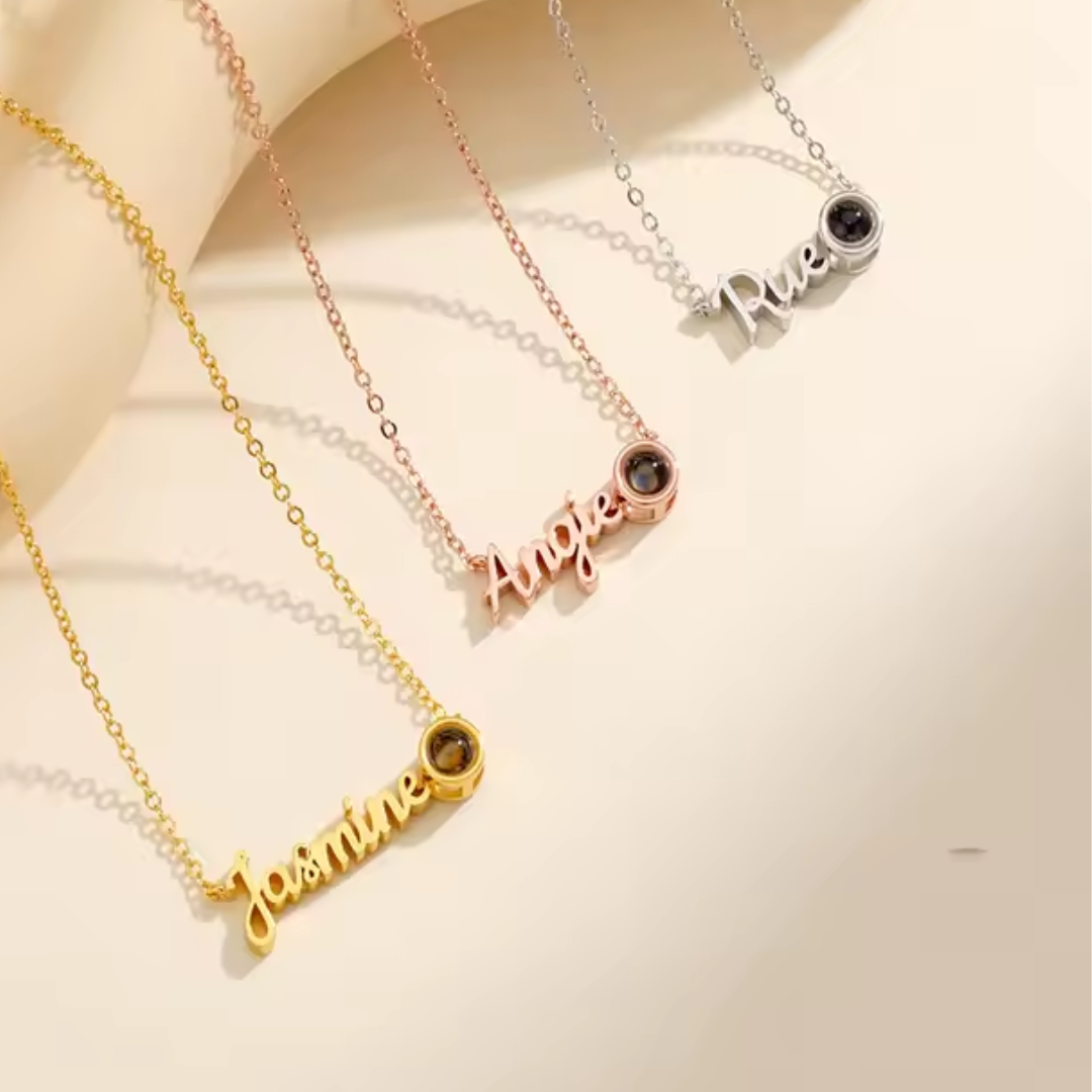 Personalized Necklace with Name and Photo