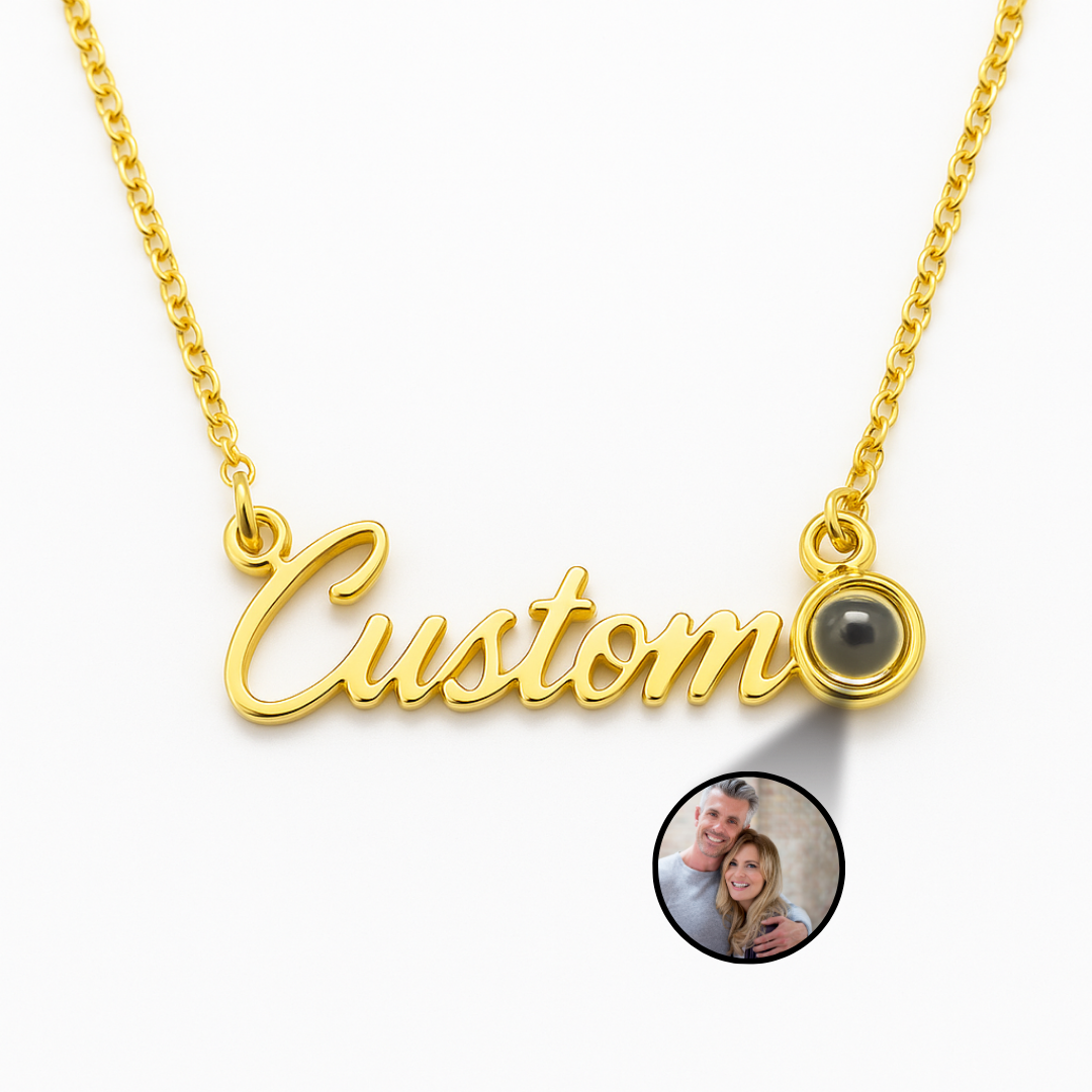 Personalized Necklace with Name and Photo