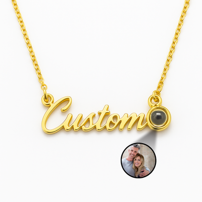 Personalized Necklace with Name and Photo