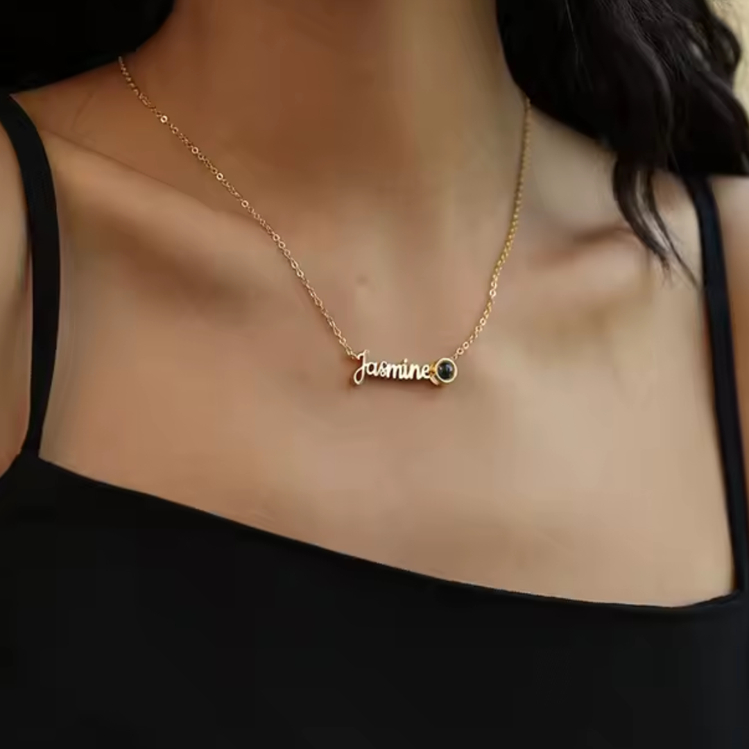 Personalized Necklace with Name and Photo