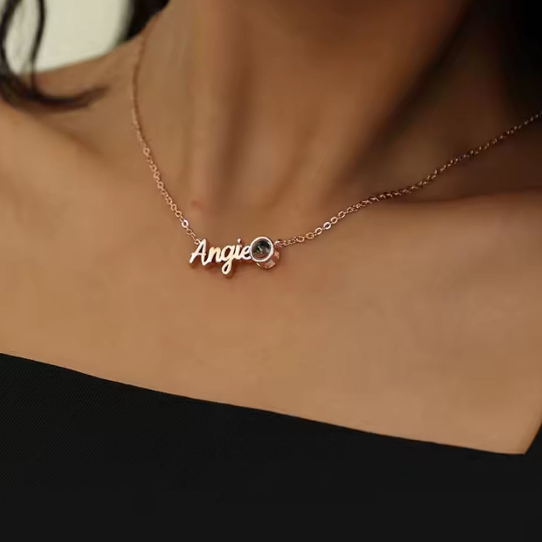 Personalized Necklace with Name and Photo