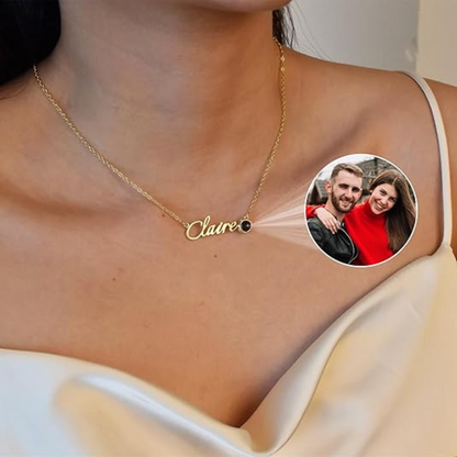 Personalized Necklace with Name and Photo